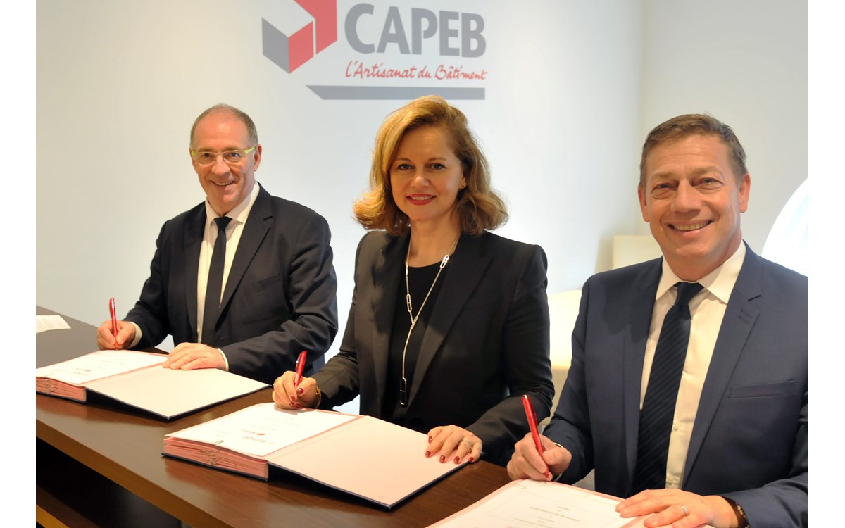 La CAPEB, l’IRIS-ST et Siniat signent un partenariat